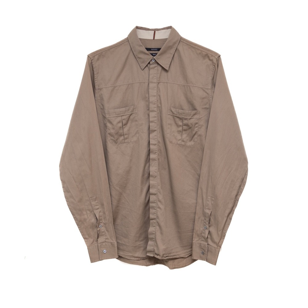 GUCCI - Men's Dress Shirt - Slim Fit Beige (Tom‎ Ford Era) Size EU 42/US 16.5/L